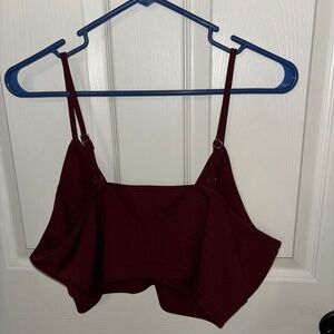 Two pieces Burgundy sheer skirt